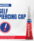 4g super glue with self-piercing cap shown in package, labeled GH1200 for easy use.