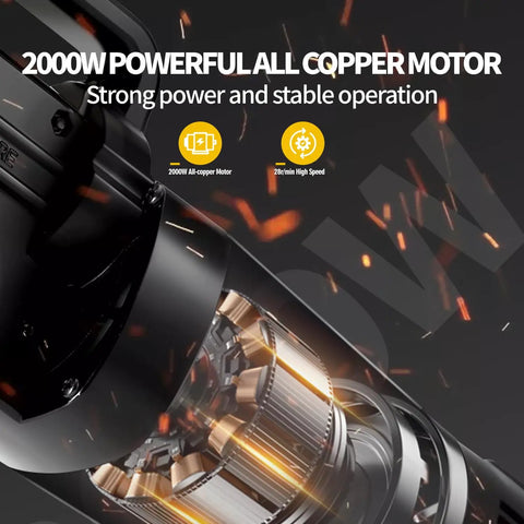 Close-up of the 2000W powerful all copper motor inside the Heavy Duty Electric Pipe Threader Kit for stable operation.