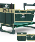 2 In 1 Garden Kneeler And Seat With Tool Side And Tote Bags Heavy Duty Foldable Gardening Stool For Kneeling Or Sitting Relieves Knee And Back Pain Includes Side Pouches Great Gift For Women And Seniors
