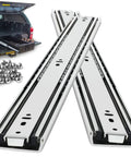 Heavy Duty Drawer Slides With Full Extension Side Mount For 22 Inch Drawers, 150 Lbs Capacity, Steel Dresser Cabinet Rails Tracks Glides