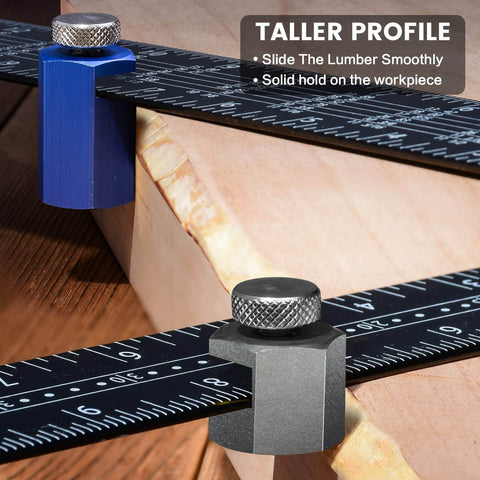 Tall Stair Gauges For Framing Square Set, Non Slip Framing Jig For Easier And Faster Stair Layout on framing square in use