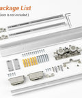 32 Inch Concealed Sliding Barn Door Hardware Kit With Two Soft Close Mechanisms Aluminum Hidden Barn Door System for Wall Mount No Floor Track Fits Opening Width 25 Inch Door Not Included Durable Lightweight Aluminum Rails For Quiet Smooth Operation