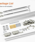 Concealed 38 Inch Sliding Barn Door Hardware Kit With Soft Close Aluminum Hidden Track System Wall Mount No Floor Track