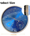 All Season 3 In 1 Home Weather Station With Brass Barometer Wall Hanging Thermometer And Hygrometer blue-framed close-up