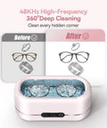 Upgraded 48KHz Ultrasonic Jewelry Cleaner Machine With 304 Stainless Steel Tank for deep cleaning eyeglasses and rings