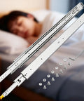 Beefy Heavy Duty Drawer Slides 48 Inch Full Extension Ball Bearing Rails Locking Dresser Glides 500 Pound Capacity