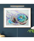 Adjustable 14 Inch LED Picture Light 4W Antique Brass Finish 3000K Warm Glow With Decorative Hinge UV Safe Energy