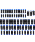 Rock Solid 80 Pcs Pneumatic Tube Connector Kit With PBT Air Hose Fittings And Zinc Alloy Adapters For Push To Connect PE PU PA PVC Nylon Tubing Up To 12mm OD, Perfect For High Pressure Air Line Jobs. 80 black blue pneumatic push-to-connect tube fittings