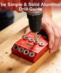 Multi Angle Drill Guide Jig With 30 45 90 Degree Options, Bubble Level For Precise Straight And Angled Holes, Portable Metal Drill Guide For Woodworking on wooden plank