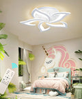 Dimmable Modern Petal LED Ceiling Light Chandelier With Five Head Design And Embedded LEDs Adjustable Brightness From 1 Percent To 100 Percent Totally Fresh Look For Living Rooms Bedrooms Kids Rooms Dining Areas Studies Hotels And Offices