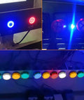 Energy Saving Indicator Lights Set For 12V, 24V And 110V Systems, 20 mA, 22 mm Mounting Hole, showcasing red and green LEDs in use