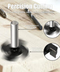 Spoilboard Surfacing Router Bit 1/2 Inch Shank 2 Inch Diameter 4-Wing YG6X Carbide Rabbet Slot Cutter used on wood surface