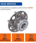 Rear Wheel Hub and Bearing Assembly For 1999 Through 2003 Acura TL And 1998 Through 2002 Honda Accord V6 Models Rear Disc Compatible OEM Grade Replacement, single hub shown