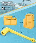 Pro Grade 1-1/16 Inch Boat Prop Wrench and Prop Stop Block Kit dimensions and weight details, yellow lightweight tools.