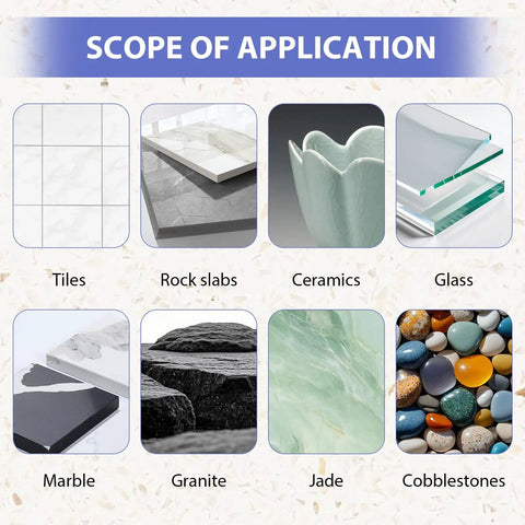 Built Like A Tank Heavy Duty Diamond Hole Saw Set With Razor Sharp Pilot Drill Bit For Porcelain Ceramic Tile Granite Marble And Brick An Eleven Piece Kit Ranging From One Quarter To Two Inches on various materials including tiles, granite, and glass.