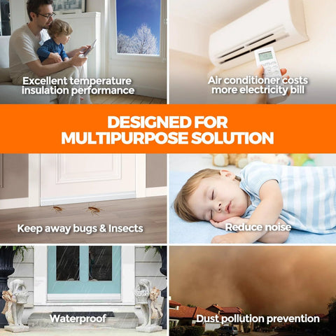 Benefits of Door Draft Stopper Weather Stripping Kit Easy Install 41 Inch Long 2 Inch Wide With Ultra Strong Adhesive For Gaps Up To 1 Inch