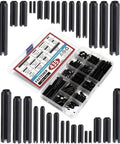 435 Piece Slotted Spring Roll Pin Set Black Oxide Finish For Machinery And Auto Repair Durable Dowel Kit in storage box