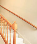 Handrail supported by 5 Pack Satin Nickel Handrail Brackets With Mounting Hardware For Stairways And Hallways Low Profile Design