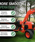 Front Loader Hydraulic Hose Kit For Kubota LA350A LA401 LA402 LA402-1 With Boom And Bucket Cylinder Hoses on tractor