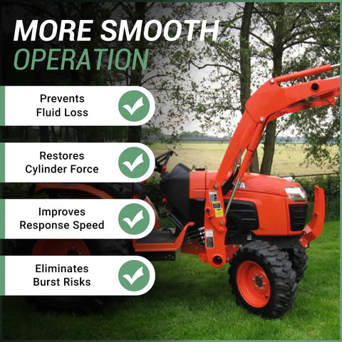 Front Loader Hydraulic Hose Kit For Kubota LA350A LA401 LA402 LA402-1 With Boom And Bucket Cylinder Hoses on tractor