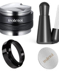 Level Up Your Home Cafe Setup With This Premium 58Mm Espresso Tamper And Coffee Distributor Bundle Including A Sharp WDT Tool For Even Distribution And Nailed Every Single Pull. Image features a 58mm tamper, distributor, and WDT tool.