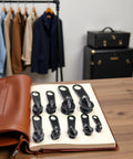 6 Pack Black Zipper Sliders Pullers Repair Kit for Coats Jackets and Luggage Instant Fix Zipper Set on notebook