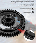 Front view: two gears, 50T spur gear and 20T pinion, hardened steel RC gear for Traxxas cars