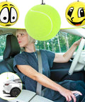 Woman using Garage Parking Aid Ball System For Home Garages, Parking Guide Kit with adjustable stop balls in car.