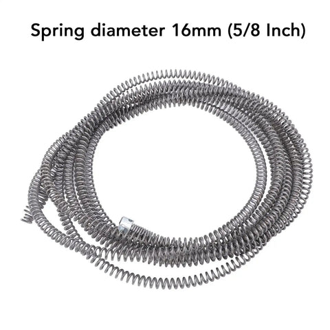 Bad To The Bone Manganese Steel Drill Powered Snake Auger, 16mm coils for clearing clogs in sinks and tubs.
