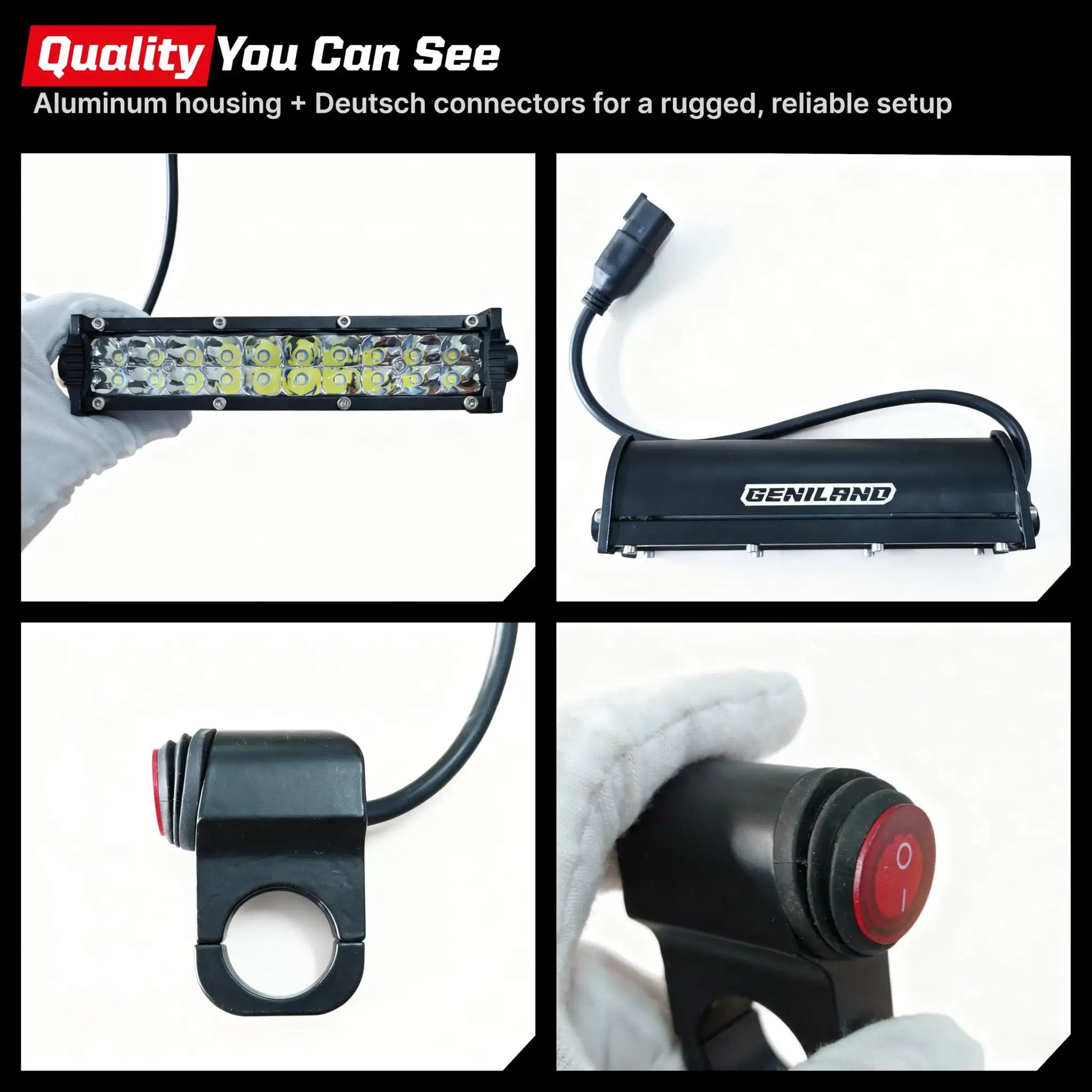 Beat Light デモ Dirt Bike Light Bar Seven Eighths Battery Powered ✓