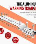 Mounting hardware for 14x16 Inch Aluminum Slow Moving Vehicle Sign With Mounting Bracket Reflective Triangle SMV Warning For Tractor Golf Cart ATV UTV Outdoor Use Weatherproof Up To 7 Years