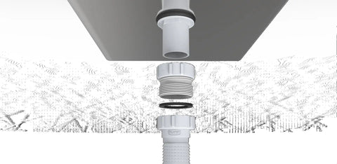 Expandable Flexible P Trap For Kitchen Sink One And A Half Inch With Two Female Threaded Nuts Easy Install DIY Friendly