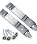 Heavy Duty Garage Door Top Fixture Brackets With Quiet Nylon Rollers For Residential Doors, Reinforcement And Opener Hookup