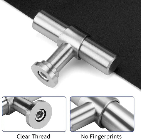 25 Pack Brushed Nickel Cabinet Knobs And T Bar Drawer Pulls For Kitchen And Dresser Single Hole Silver Drawer Hardware