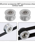 4 Pack GT2 Idler Pulleys 20 Teeth 5mm Bore 10mm Wide With Double Bearings For 3D Printer CNC Machines Beefy Durable Aluminum Alloy Replacement Parts Perfect For Smooth Operation Low Noise High Precision, GT2 pulley with belt