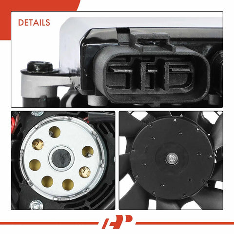Plug And Play Drop In Cooling Fan Assembly For Nissan Leaf Ev 2011 2013 Engine Radiator Upgrade connector and fan detail