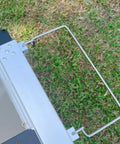 Heavy Duty Stainless Steel Mounting Bracket For Igt Side Table With Dual Slide Hooks Built Tough For Outdoor Cooking Gear setup on grass.