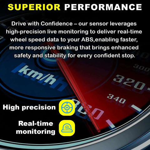 Speedometer highlighting features of Rear ABS Wheel Speed Sensor Left And Right For Jeep Wrangler 2007 To 2017 And Liberty 2008 To 2012