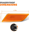 Mercedes-Benz C Class Side Marker Light Housing Pair Front Left And Right Replacement For 2012-2014 orange light dimensions