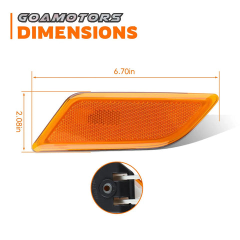 Mercedes-Benz C Class Side Marker Light Housing Pair Front Left And Right Replacement For 2012-2014 orange light dimensions