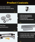 Image showing components of Timing Chain Kit For Toyota 2.4L Engines That Just Works Fits Camry 2002 To 2009, Corolla, Highlander, Matrix, RAV4, Solara.