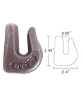 Three Eighths Inch Weld On Forged Clevis Grab Chain Hooks Grade 70 Heavy Duty Beefy Workhorse 6600 Lb Working Load Limit