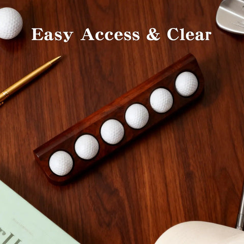 Two Pack Walnut Wood Golf Ball Display Case Wall Mount Set Holds Six Standard Golf Balls Each For A Total Of Twelve