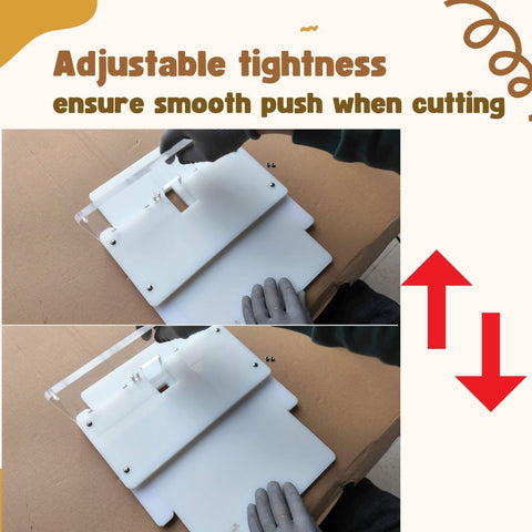 Box Joint Jig For Router Table With 3 Size Index Keys, clear acrylic adjustable setup showing smooth push adjustment