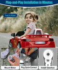 Beefed-Up 24V RS775 Motor Gearbox Upgrade for Kids Ride On Cars with 280W High Torque and 360RPM, plug-and-play installation
