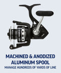 Nearshore Offshore Spinning Fishing Reel 8000 Size With HT100 Front Drag 25Lb Max Drag shown with anodized aluminum spool