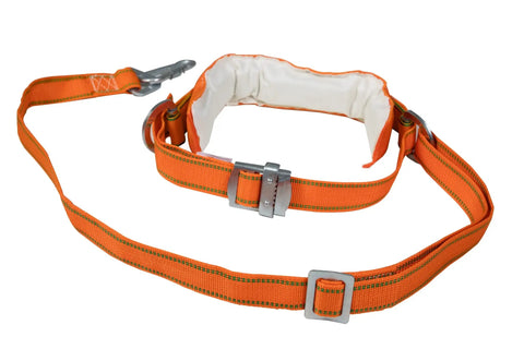 Two Pack Adjustable Tree Climbing Gear With Harness Belt, orange adjustable straps, stainless steel buckle, for safe climbing