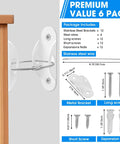 Heavy Duty Anti Tip Furniture Anchors 6 Pack Metal Wall Straps Keep Little Kids Safe And Secure Rock Solid Earthquake Fasteners showing wall straps and screws.