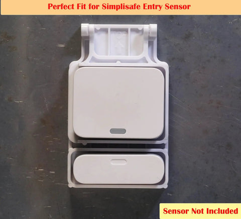 Garage Door Bracket For Entry Sensors, Easy Setup And Durable Build, Preinstalled Double Sided Tape, Pre Cut Holes With Screws Included, 2 Pack