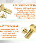 Two Pack Metal On Off Lamp And Fan Switch Knobs Gold Replacement Turn Knobs For Lamps And Fans Durable 19x12mm 